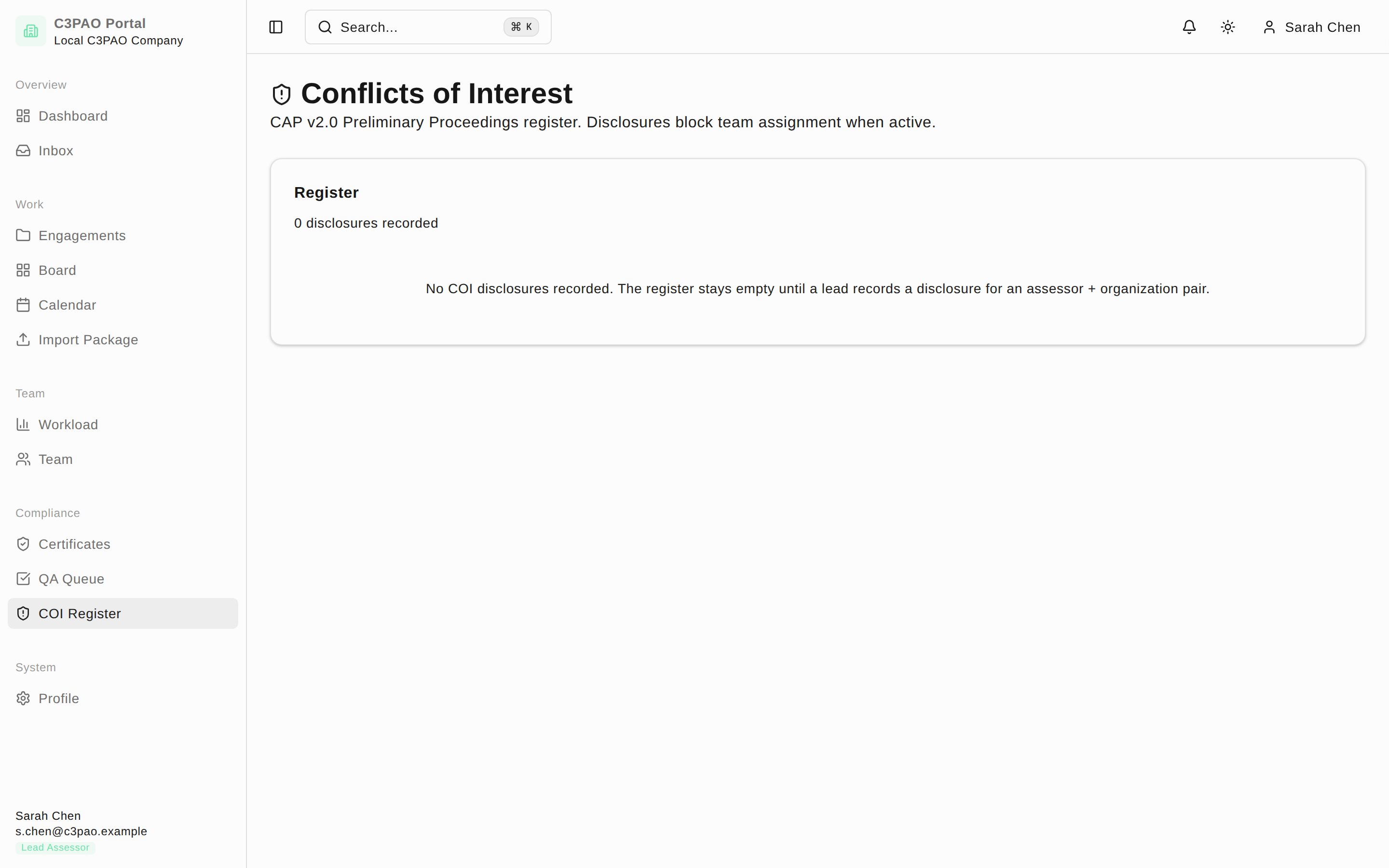 COI Register
